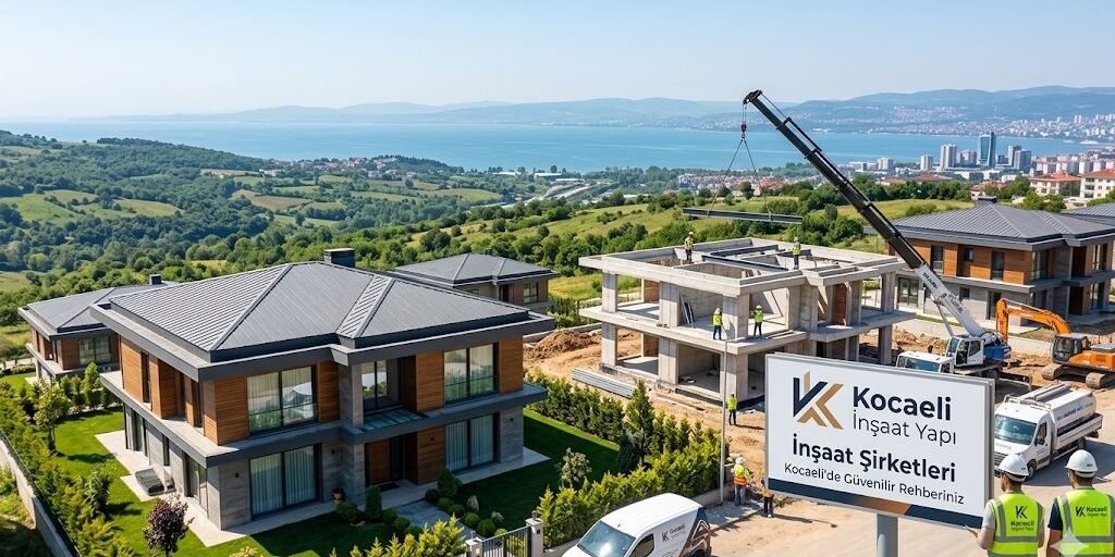 Kocaeli bölgesinde anahtar teslim villa ve konut projeleri üreten güvenilir inşaat şirketleri şantiye alanı.