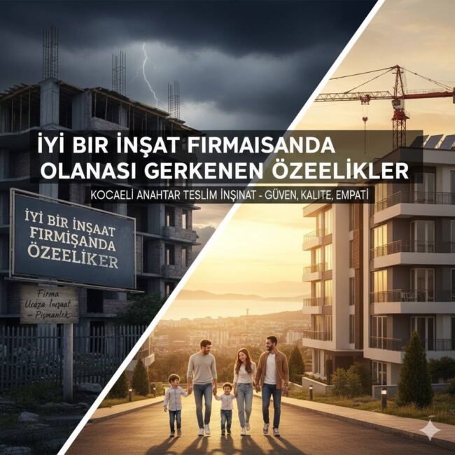 İyi Bir İnşaat Firmasında Olması Gereken Özellikler İyi Bir İnşaat Firmasında Olması Gereken Özellikler