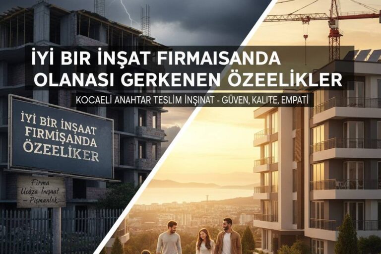 İyi Bir İnşaat Firmasında Olması Gereken Özellikler İyi Bir İnşaat Firmasında Olması Gereken Özellikler