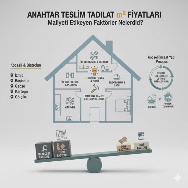 Anahtar Teslim Tadilat m² Fiyatları Maliyeti Etkileyen Faktörler Nelerdir