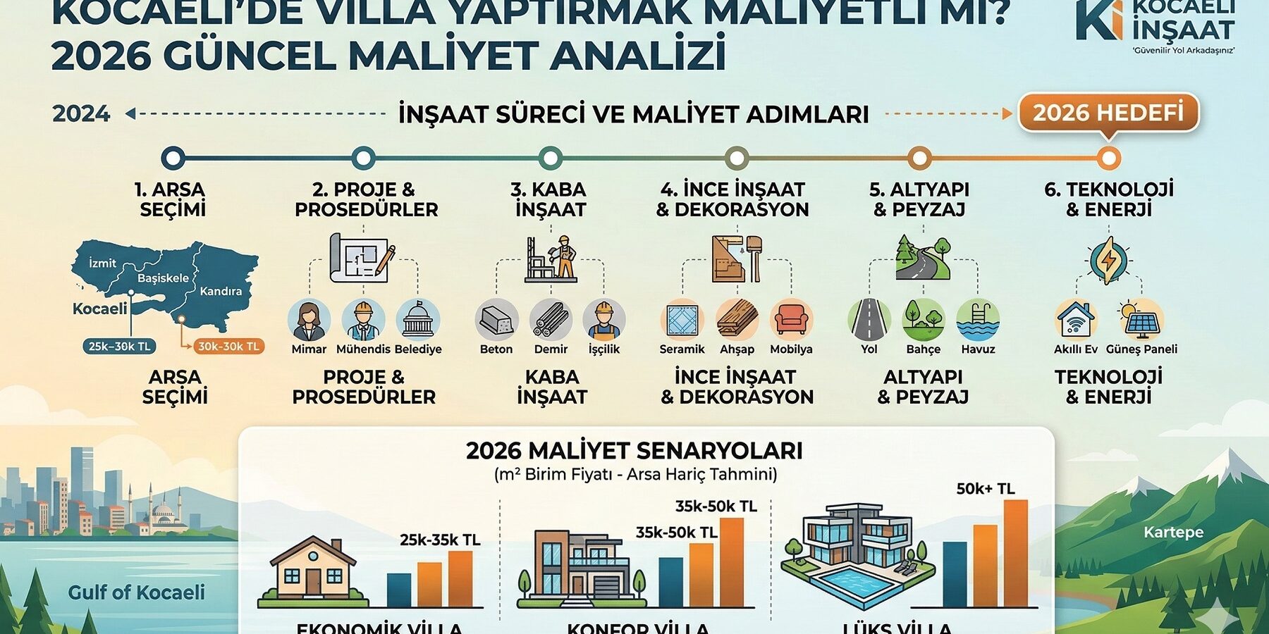 Kocaeli’de Villa Yaptırmak Maliyetli mi 2026 Güncel Maliyet