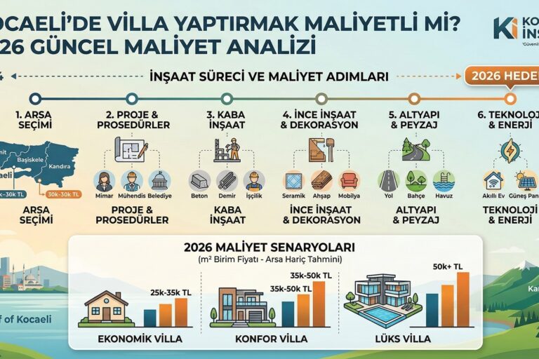 Kocaeli’de Villa Yaptırmak Maliyetli mi 2026 Güncel Maliyet