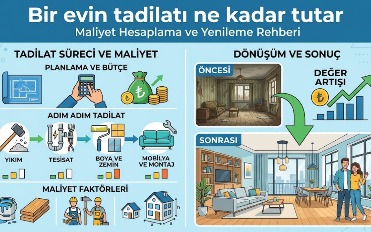 Bir evin tadilatı ne kadar tutar