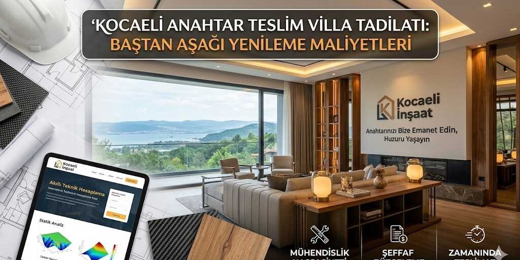 Kocaeli anahtar teslim villa tadilatı ve modern ev dekorasyonu uygulaması - Kocaeli İnşaat Yapı