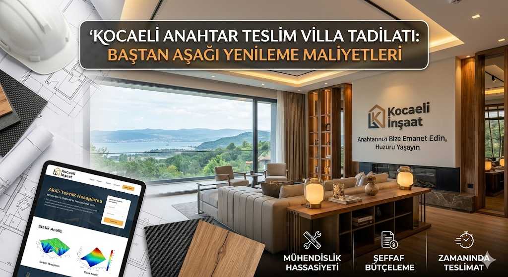 Kocaeli anahtar teslim villa tadilatı ve modern ev dekorasyonu uygulaması - Kocaeli İnşaat Yapı