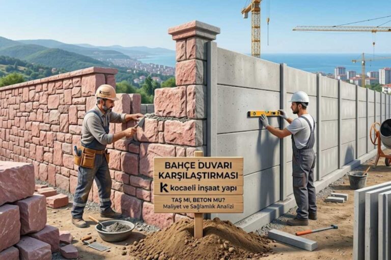 Bahçe duvarı yapımında taş duvar mı beton duvar mı karşılaştırması ve Kocaeli inşaat yapı şantiyesi