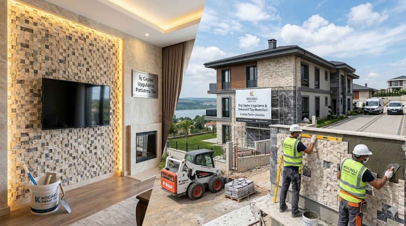 İç ve Dış Cephe Duvar Kaplamada Patlatma Taş ve Dekoratif Taş Modelleri kocaeli patlatma taş m2 fiyatları iç cephe patlatma taş modelleri dekoratif duvar kaplama taşları izmit tv arkası patlatma taş işçilik fiyatları