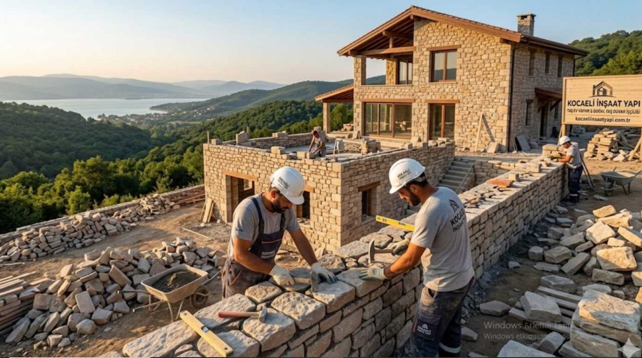 Kocaeli inşaat yapı doğal taş ev yapımı ve taş duvar işçiliği uygulaması