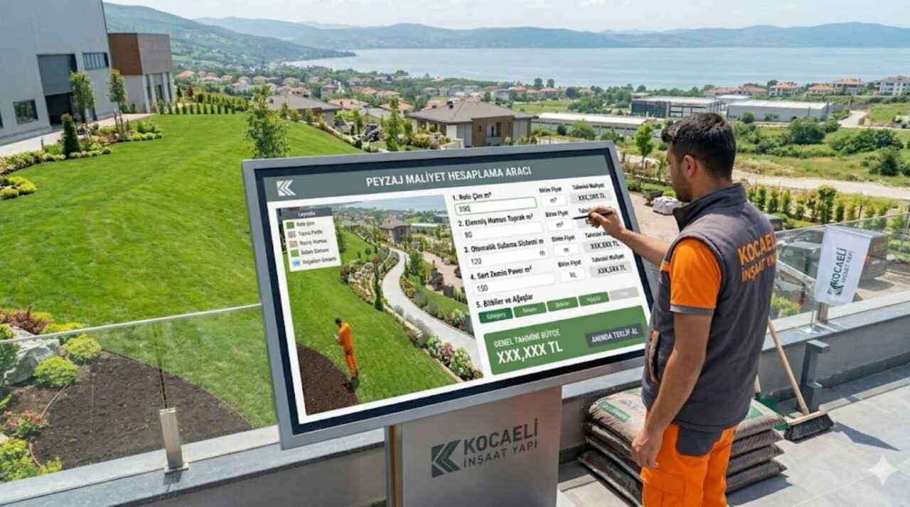 kocaeli peyzaj maliyeti hesaplama bahçe düzenleme fiyat hesaplama 2026 izmit rulo çim m2 fiyatı hesaplama
